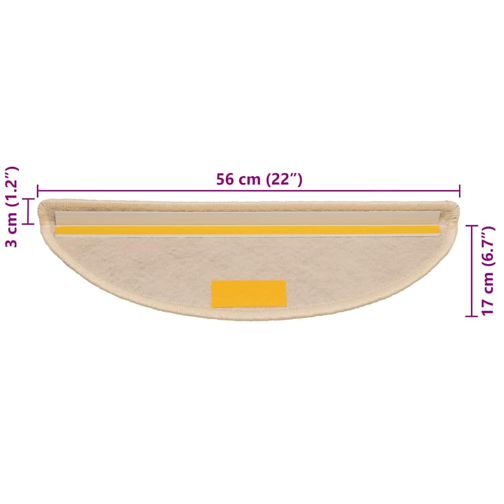 Tappeti Autoadesivi Scale Aspetto Sisal 30pz 56x17x3 cm Berbero