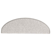 Tappeti Adesivi Scale Aspetto Sisal 30 pz 65x21x4 cm Platino 3365870