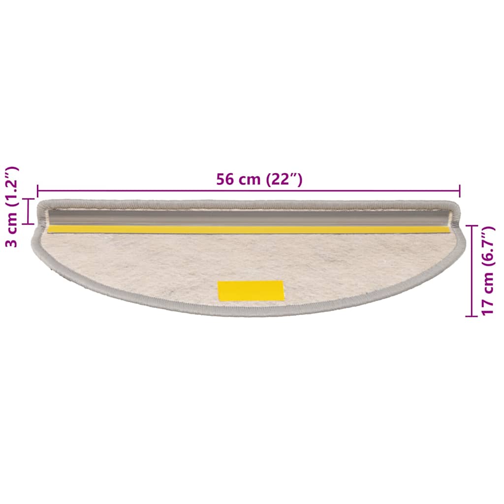 Tappeti Autoadesivi Scale Aspetto Sisal 30 pz 65x21x4cm Argento 3365871