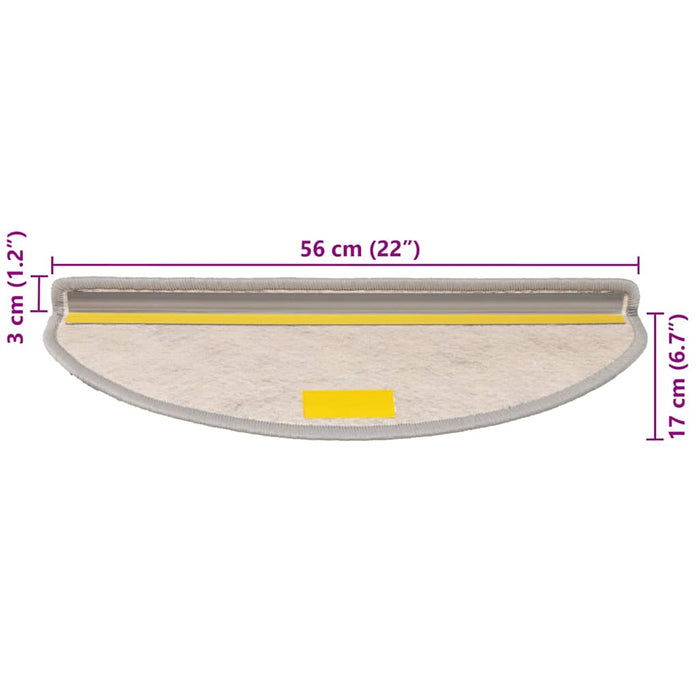 Tappeti Autoadesivi Scale Aspetto Sisal 30 pz 65x21x4cm Argento 3365871
