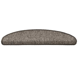 Tappeti Adesivi per Scale Sisal 30pz 65x21x4cm Beige Marrone 3365872