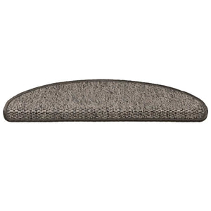 vidaXL Tappeti Adesivi per Scale Sisal 30pz 65x21x4cm Beige Marrone