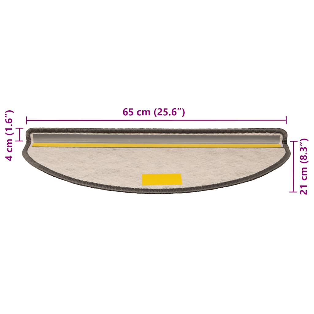 Tappeti Adesivi per Scale Sisal 30pz 65x21x4cm Beige Marrone 3365872