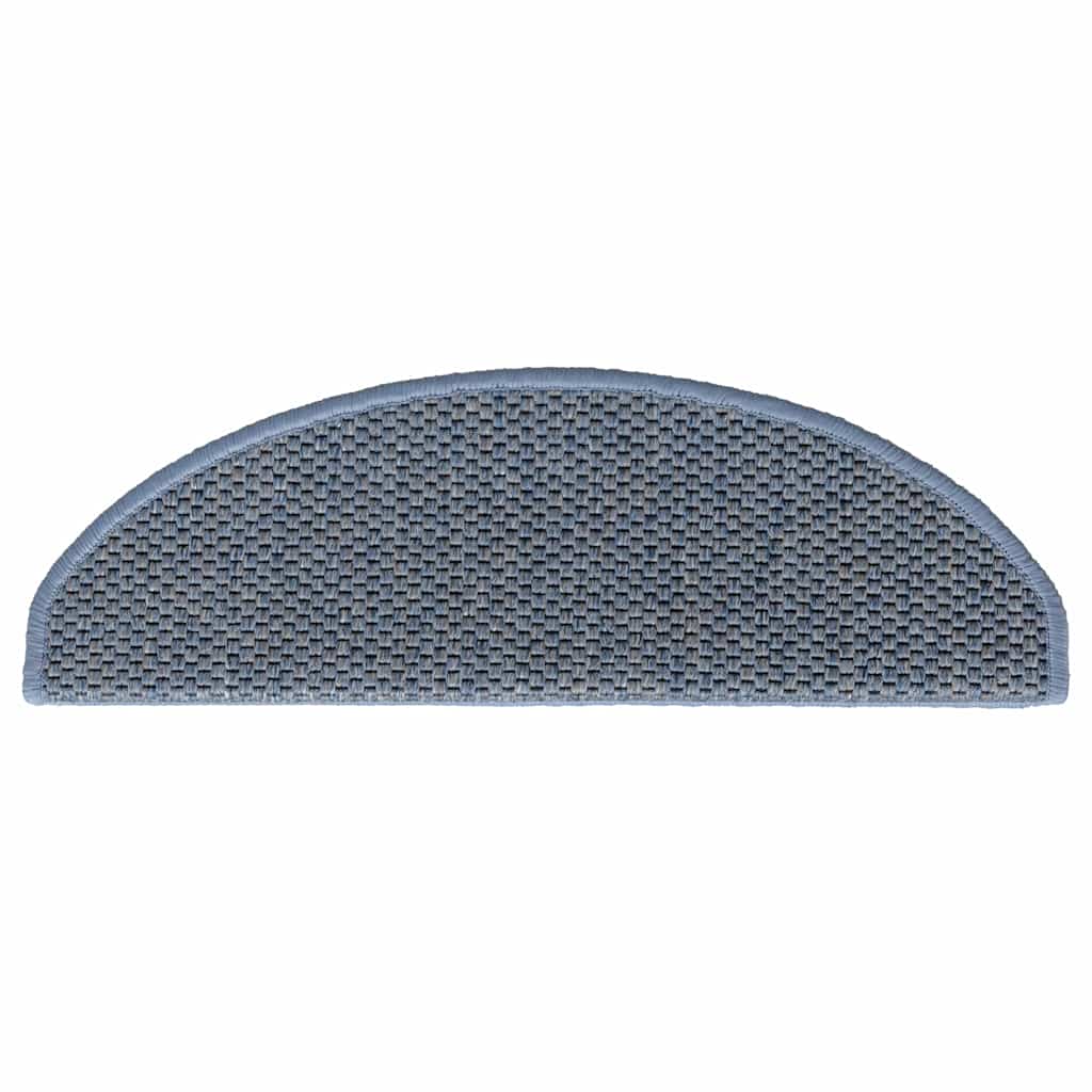 Tappeti Autoadesivi per Scale Aspetto Sisal 30pz 65x21x4 cm Blu