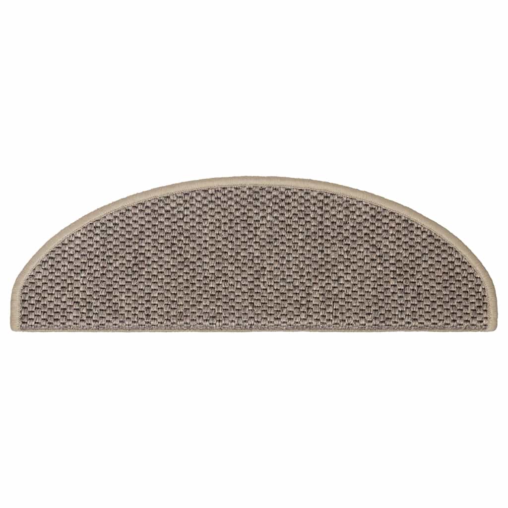 Tappeti Adesivi Scale Aspetto Sisal 30 pz 65x21x4cm Beige Scuro 3365878