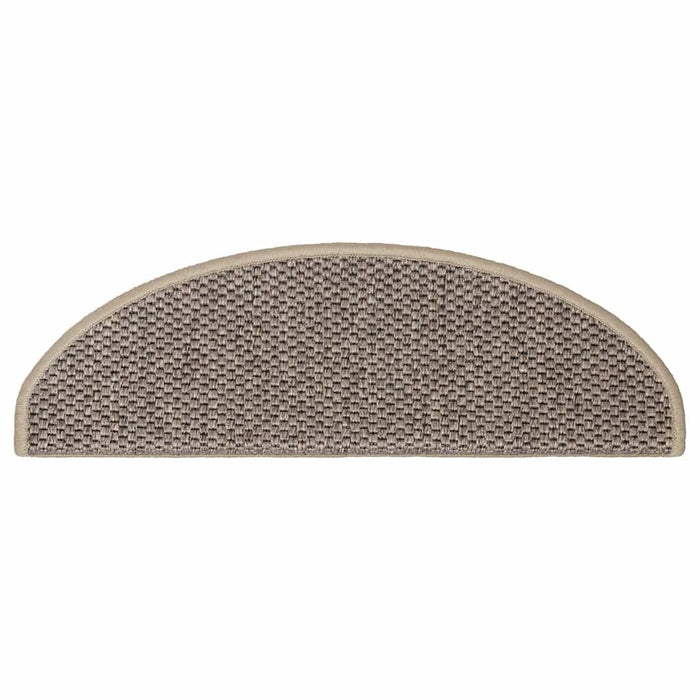 Tappeti Adesivi Scale Aspetto Sisal 30 pz 65x21x4cm Beige Scuro 3365878