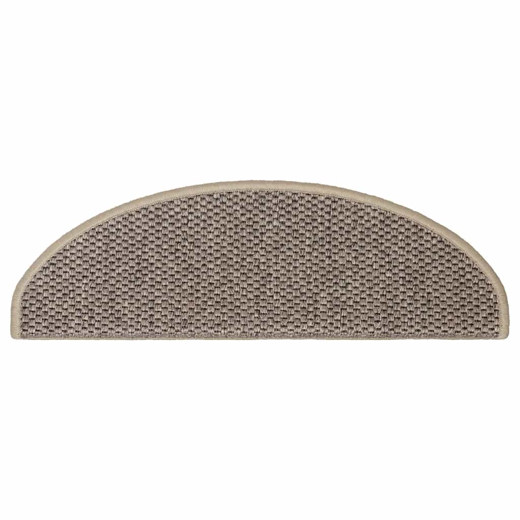 vidaXL Tappeti Adesivi Scale Aspetto Sisal 30 pz 65x21x4cm Beige Scuro