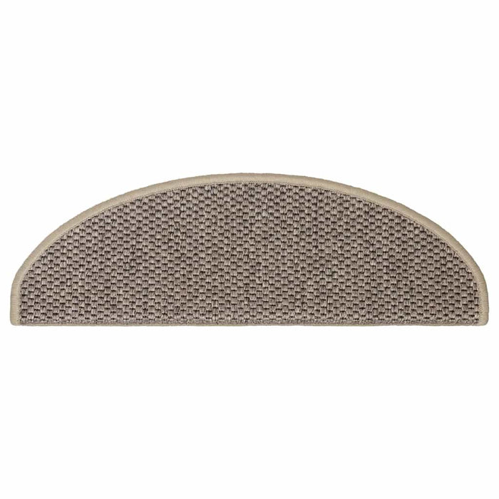 vidaXL Tappeti Adesivi Scale Aspetto Sisal 30 pz 65x21x4cm Beige Scuro