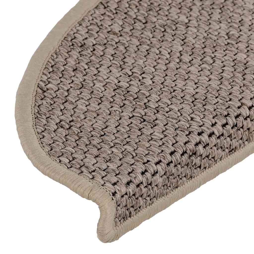 Tappeti Adesivi Scale Aspetto Sisal 30 pz 65x21x4cm Beige Scuro 3365878