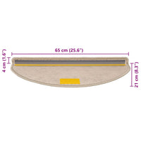 vidaXL Tappeti Adesivi Scale Aspetto Sisal 30 pz 65x21x4cm Beige Scuro