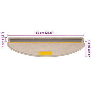 vidaXL Tappeti Adesivi Scale Aspetto Sisal 30 pz 65x21x4cm Beige Scuro
