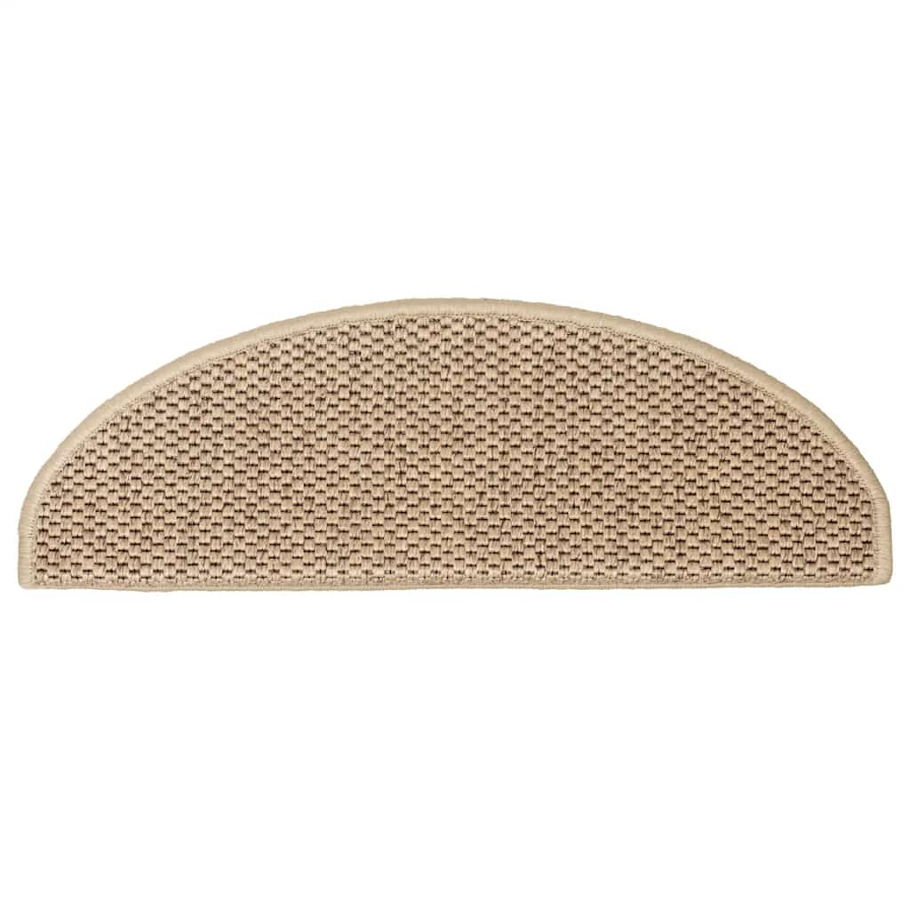 Tappeti Autoadesivi Scale Aspetto Sisal 30 pz 65x21x4 cm Sabbia 3365879