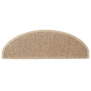 Tappeti Autoadesivi Scale Aspetto Sisal 30 pz 65x21x4 cm Sabbia 3365879