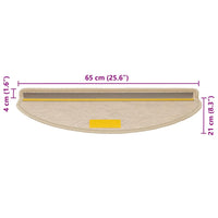 Tappeti Autoadesivi Scale Aspetto Sisal 30 pz 65x21x4 cm Sabbia 3365879