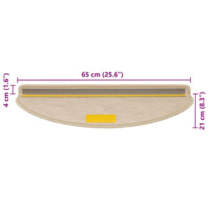 vidaXL Tappeti Autoadesivi Scale Aspetto Sisal 30 pz 65x21x4 cm Sabbia