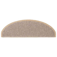 Tappeti Adesivi Scale Aspetto Sisal 30pz 65x21x4cm Beige Chiaro 3365880