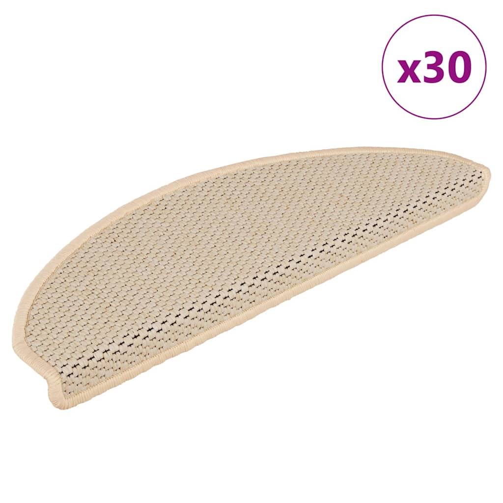 Tappeti Autoadesivi Scale Aspetto Sisal 30pz 65x21x4 cm Berbero