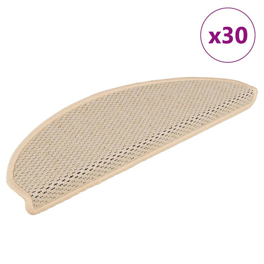 Tappeti Autoadesivi Scale Aspetto Sisal 30pz 65x21x4 cm Berbero