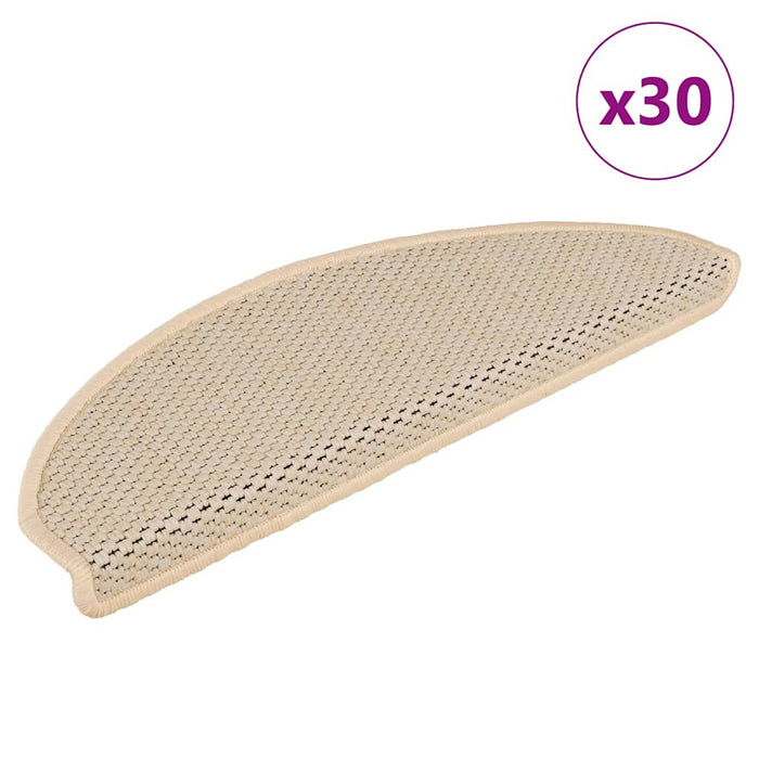 Tappeti Autoadesivi Scale Aspetto Sisal 30pz 65x21x4 cm Berbero