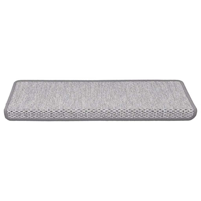 Tappeti Adesivi Scale Aspetto Sisal 30 pz 65x21x4 cm Platino