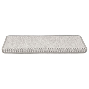Tappeti Adesivi Scale Aspetto Sisal 30 pz 65x21x4 cm Platino 3365882