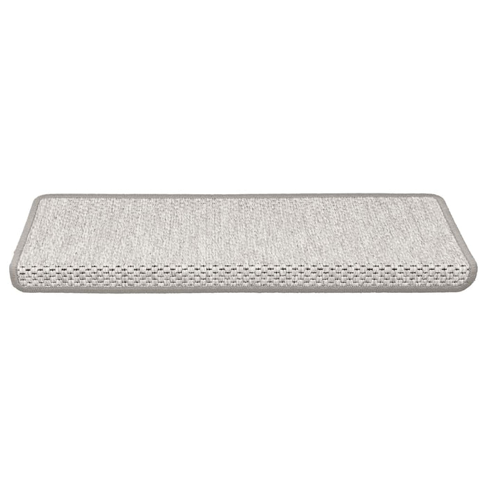 Tappeti Adesivi Scale Aspetto Sisal 30 pz 65x21x4 cm Platino 3365882