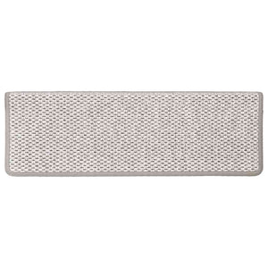 Tappeti Adesivi Scale Aspetto Sisal 30 pz 65x21x4 cm Platino 3365882