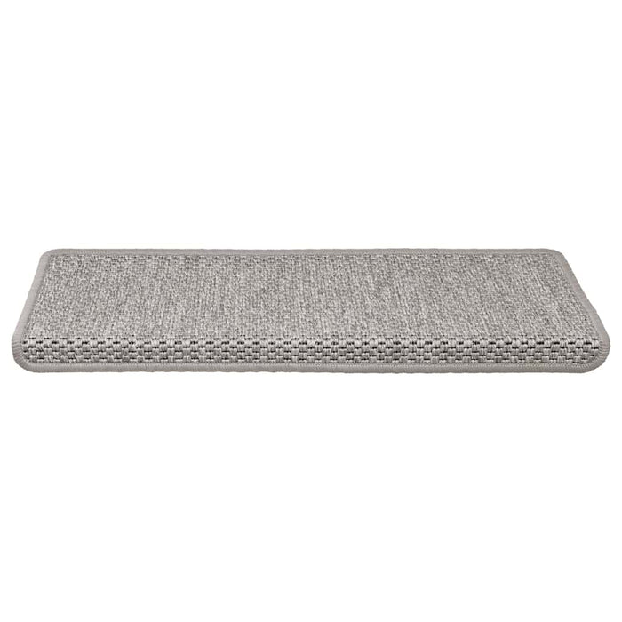 Tappeti Autoadesivi Scale Aspetto Sisal 30 pz 65x21x4cm Argento