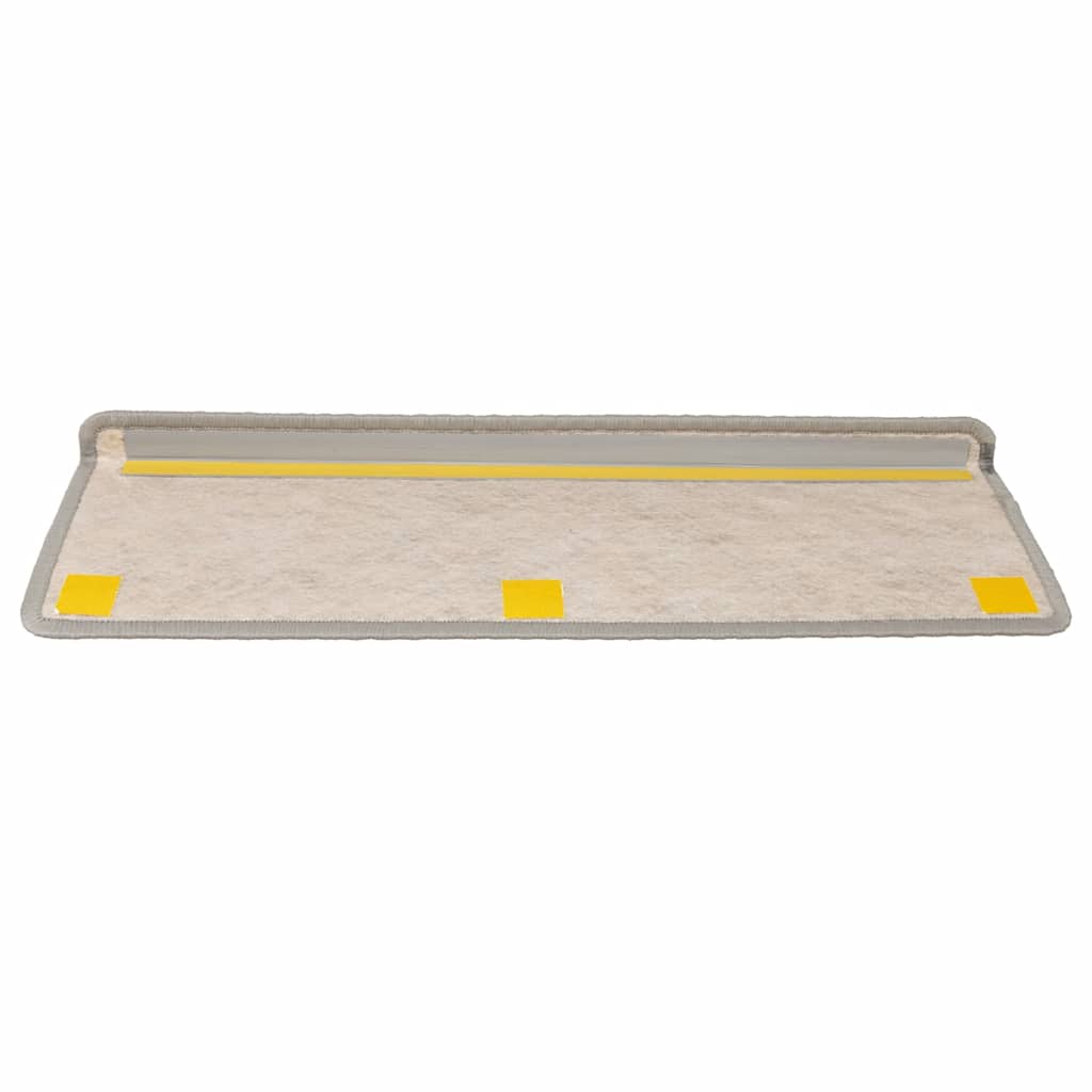 Tappeti Autoadesivi Scale Aspetto Sisal 30 pz 65x21x4cm Argento