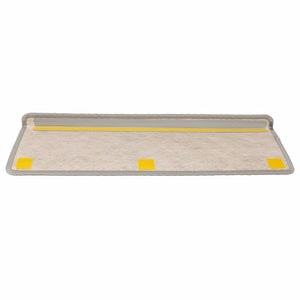 Tappeti Autoadesivi Scale Aspetto Sisal 30 pz 65x21x4cm Argento