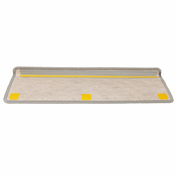 Tappeti Autoadesivi Scale Aspetto Sisal 30 pz 65x21x4cm Argento