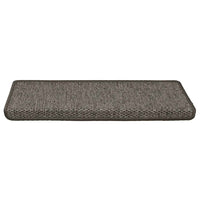 Tappeti Adesivi per Scale Sisal 30pz 65x21x4cm Grigio e Beige 3365884