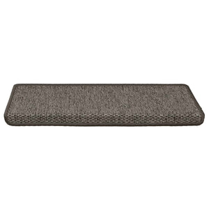 vidaXL Tappeti Adesivi per Scale Sisal 30pz 65x21x4cm Grigio e Beige