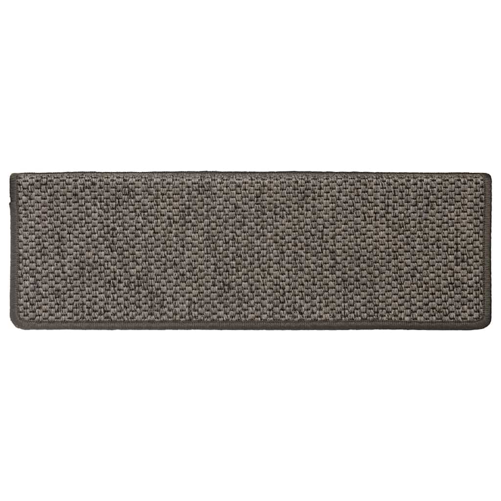 vidaXL Tappeti Adesivi per Scale Sisal 30pz 65x21x4cm Grigio e Beige