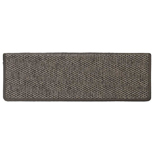 vidaXL Tappeti Adesivi per Scale Sisal 30pz 65x21x4cm Grigio e Beige