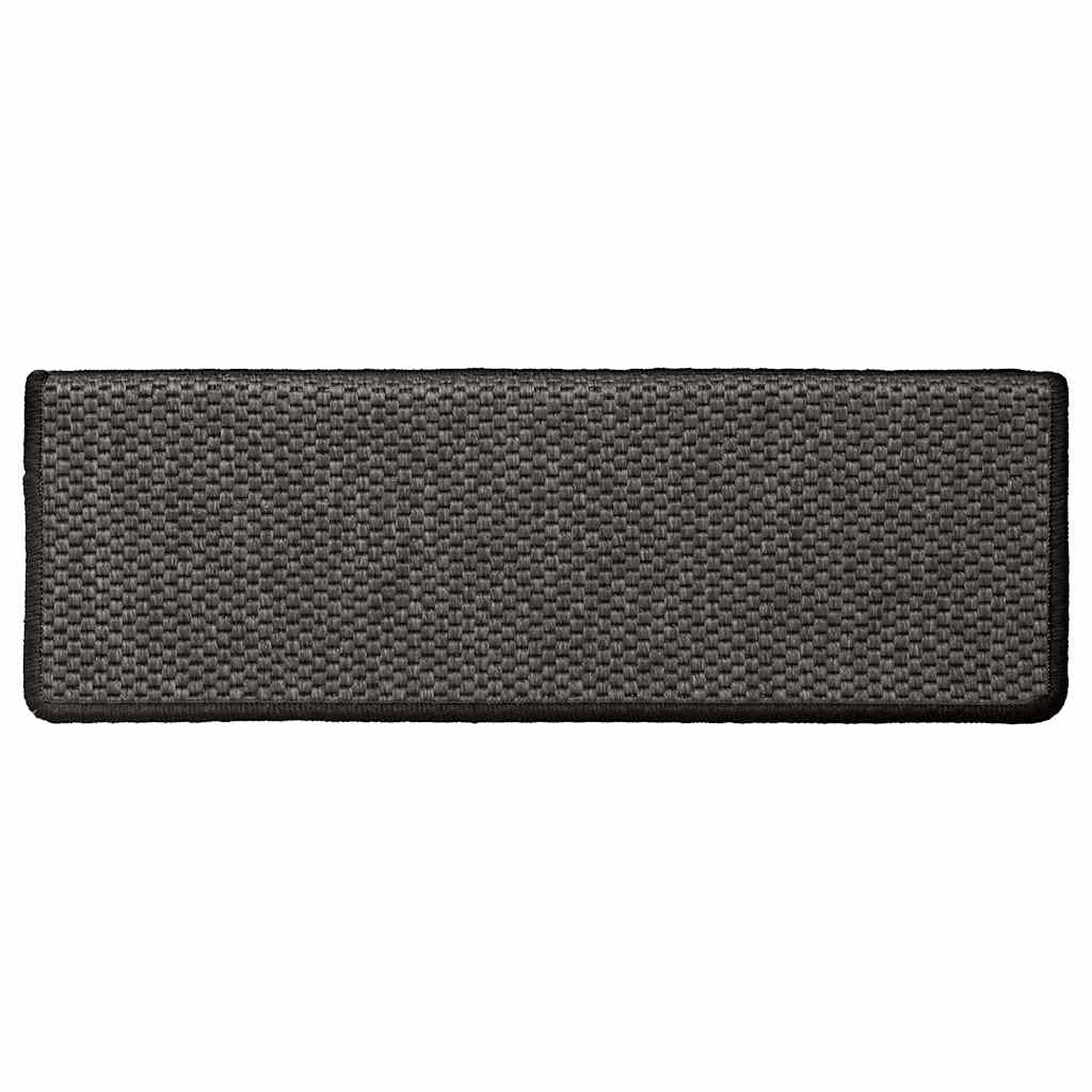 vidaXL Tappeti Adesivi Scale Aspetto Sisal 30 pz 65x21x4 cm Antracite