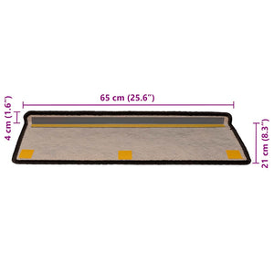 Tappeti Adesivi Scale Aspetto Sisal 30 pz 65x21x4 cm Antracite 3365885