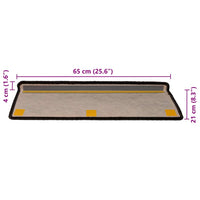 vidaXL Tappeti Adesivi Scale Aspetto Sisal 30 pz 65x21x4 cm Antracite