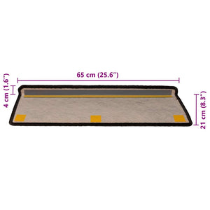 vidaXL Tappeti Adesivi Scale Aspetto Sisal 30 pz 65x21x4 cm Antracite