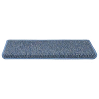 vidaXL Tappeti Autoadesivi per Scale Aspetto Sisal 30pz 65x21x4 cm Blu