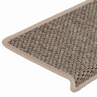 Tappeti Adesivi Scale Aspetto Sisal 30 pz 65x21x4cm Beige Scuro 3365890