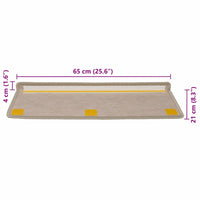 vidaXL Tappeti Adesivi Scale Aspetto Sisal 30 pz 65x21x4cm Beige Scuro