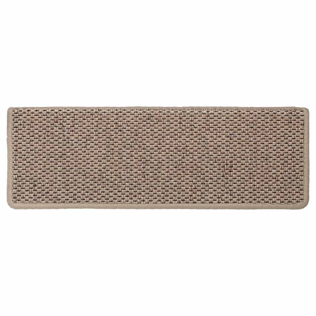 Tappeti Autoadesivi Scale Aspetto Sisal 30 pz 65x21x4 cm Sabbia 3365891