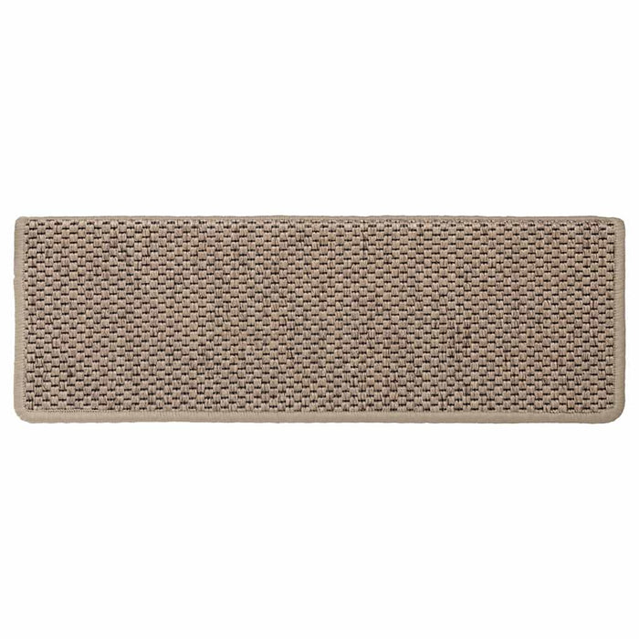 Tappeti Autoadesivi Scale Aspetto Sisal 30 pz 65x21x4 cm Sabbia 3365891