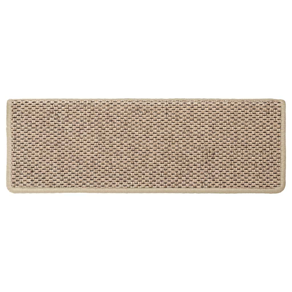 vidaXL Tappeti Autoadesivi Scale Aspetto Sisal 30 pz 65x21x4 cm Sabbia