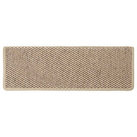 vidaXL Tappeti Autoadesivi Scale Aspetto Sisal 30 pz 65x21x4 cm Sabbia