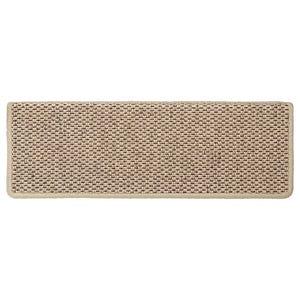 vidaXL Tappeti Autoadesivi Scale Aspetto Sisal 30 pz 65x21x4 cm Sabbia