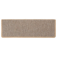 Tappeti Adesivi Scale Aspetto Sisal 30pz 65x21x4cm Beige Chiaro 3365892