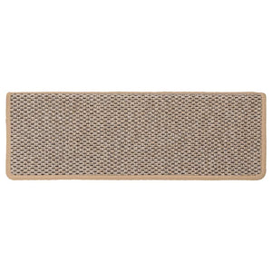 Tappeti Adesivi Scale Aspetto Sisal 30pz 65x21x4cm Beige Chiaro 3365892