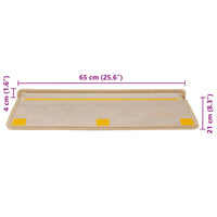 Tappeti Adesivi Scale Aspetto Sisal 30pz 65x21x4cm Beige Chiaro 3365892
